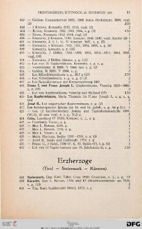 Erzherzoge (Nr. 433-473)