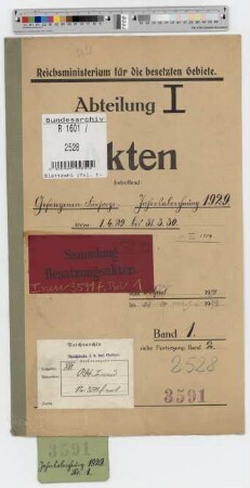 Gefangenen-Fürsorge. Jahresabrechnung 1929 vom 1. Apr. 1929 - 31. März 1930: Bd. 1
