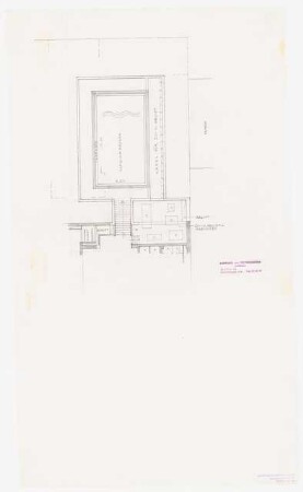 Hotel Kurfürstendamm/Fasanenstraße (»Bristol Kempinski«), Berlin-Charlottenburg Umbau und Erweiterung: Saalanbau: Grundriss UG (Schwimmbad)