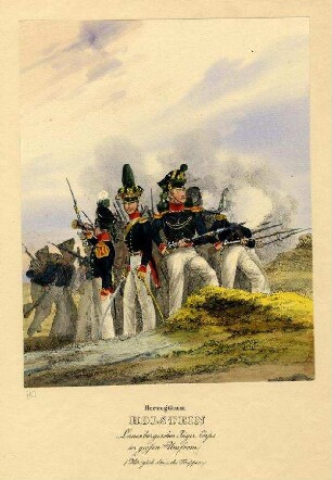 Uniformbild, Soldaten der lauenburgischen Armee