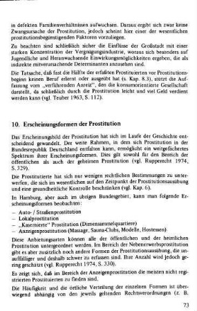 73-88, 10. Erscheinungsformen der Prostitution