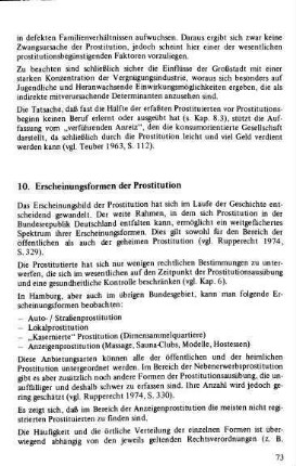 73-88, 10. Erscheinungsformen der Prostitution