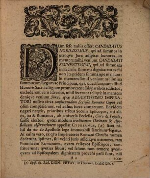De Augustissimi Imperatoris R.G. Jure Circa Constitutionem Pontificis Romani Commentatio