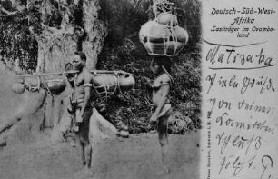 Lastträger im Ovamboland, 1903, Ovambo, Südwestafrika