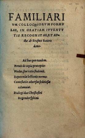 Familiarium colloquiorum formulae