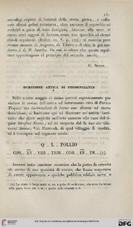 6: Iscrizione antica di Fordongianus