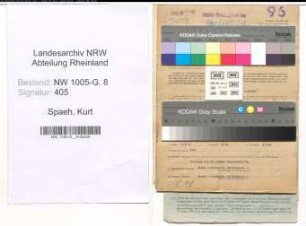Entnazifizierung Kurt Spaeh , geb. 14.01.1905 (Ingenieur)