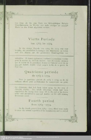 Vierte Periode von 1763 bis 1774