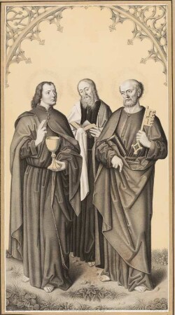 Die hll. Johannes, Mathias und Petrus