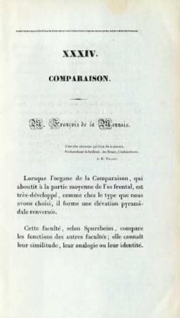 XXXIV. Comparaison. M. Francois de la Mennais