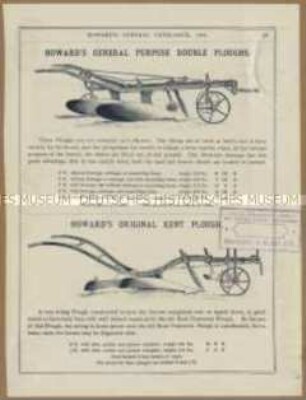 Bodenbearbeitungsgeräte von der Firma James und Frederick Howard in England
