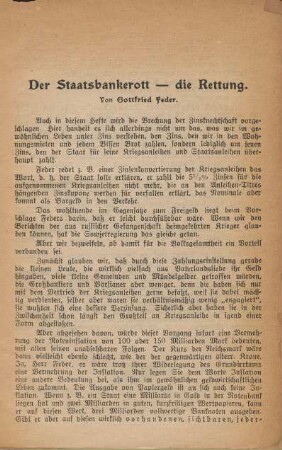 Der Staatsbankrott - die Rettung