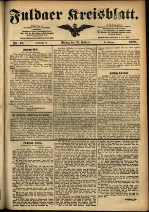 Ausgabe vom Freitag, den 28. Februar 1908.