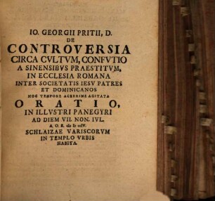 De statu religionis christ. in regno Sinensi ob cultum Confutii perturbato relatio