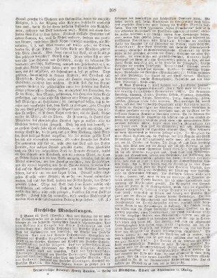 208 Kirchliche Mittheilungen