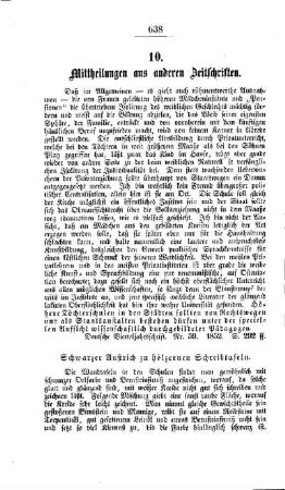 Mittheilungen aus anderen Zeitschriften
