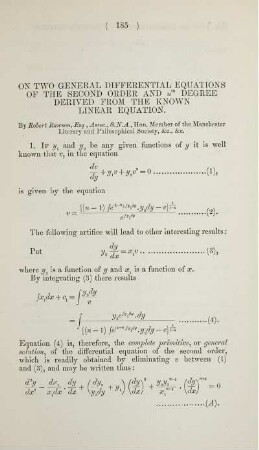 On two general differential equations of the second order and ... degree derived from the know linear equation.