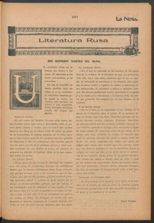 Literatura rusa : De donde viene el mal