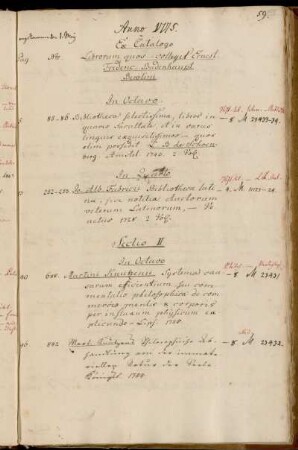 Ex Catalogo Librorum quos collegit Ernest. Frideric. Badenhaupt Berolini.
