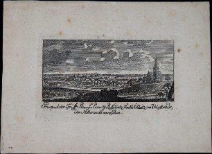 Prospekt der Gräfl. Reuss. Plauische Residenzstadt Schleitz im Voigtlande, von Mitternacht anzusehen