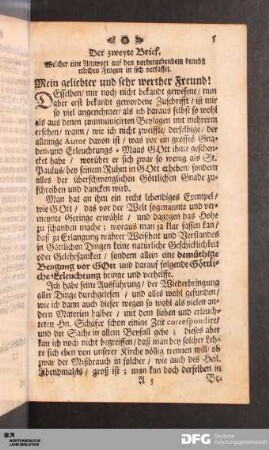 Der zweyte Brief.
