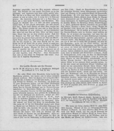 Die deutsche Sprache und ihre Literatur / von Dr. M[ax] W[ilhelm] Götzinger, Lehrer der deutschen Sprache und Literatur am Gymnasium zu Schaffhausen. - Stuttgart : Hoffmann. - [Bd.] II, [Theil] 1, 1842