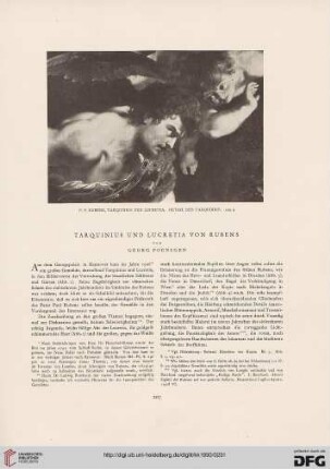 Tarquinius und Lucreta von Rubens