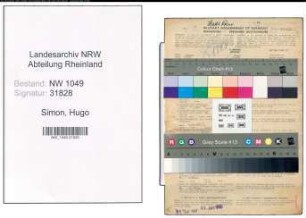 Entnazifizierung Hugo Simon , geb. 11.06.1893 (Vermessungsinspektor)