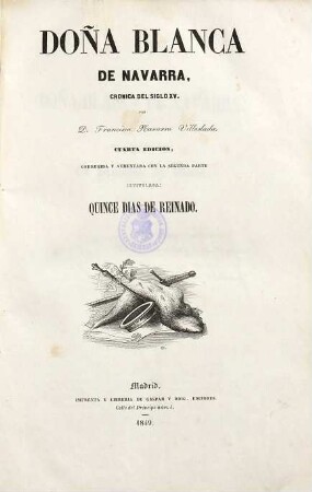 Doña Blanca de Navarra : cronica del siglo XV