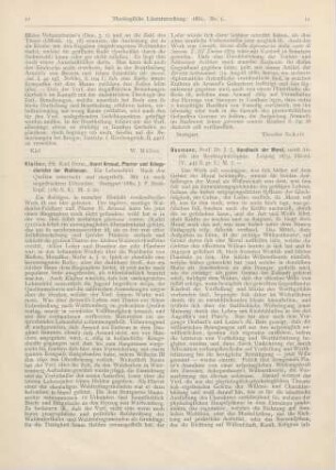 11-12 [Rezension] Klaiber, Karl Herm., Henri Arnaud, Pfarrer und Kriegsoberster der Waldenser. Ein Lebensbild