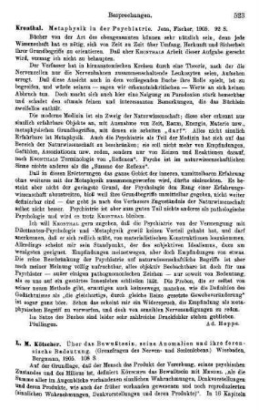 523, Kronthal, Metaphysik in der Psychiatrie, 1905