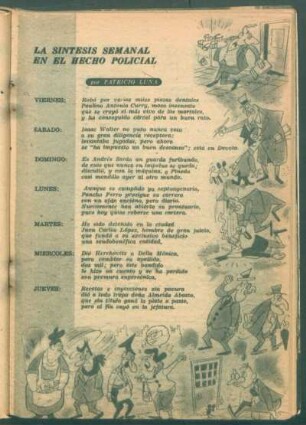 La síntesis semanal en el hecho policial