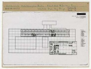 Wettbewerb Hotel-Komplex Berlin ("Hotel Bahnhof Friedrichstrasse"). Berlin, Mitte, Friedrichstraße/Clara-Zetkin-Strasse/Mittelstraße/Neustädtische Kirchstraße