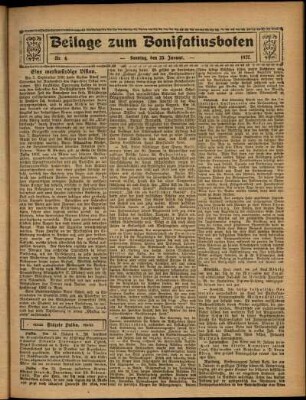 Zweite Ausgabe vom Sonntag, den 23. Januar 1927.