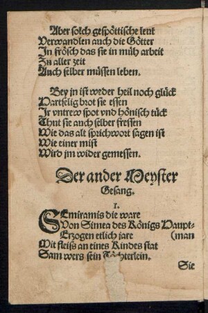 Der ander Meyster || Gesang. ||