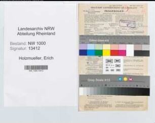 Entnazifizierung Erich Holzmueller, geb. 16.12.1902 (Regierungsinspektor)