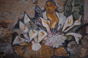 Insel Sardinien - Wandmalerei : Wandmalereien im Bergdorf Orgosolo, aufgenommen 2006 auf Sardinien
