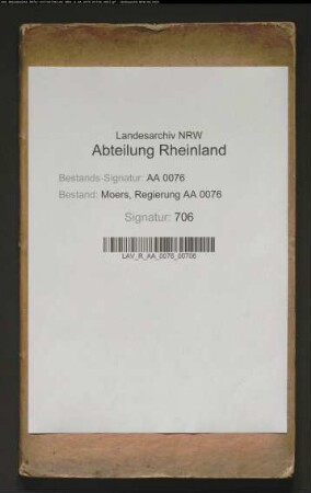 Armenrechnung der Stadt Moers