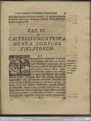Cap. IV. De Cautelis Circa Testamenta Corpore Vitiatorum