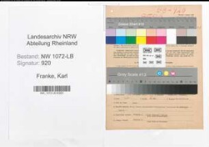 Entnazifizierung Karl Franke , geb. 18.02.1893 (Schlosser)