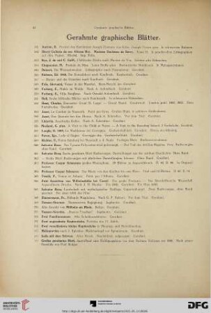 Gerahmte graphische Blätter (Nr. 341-377)