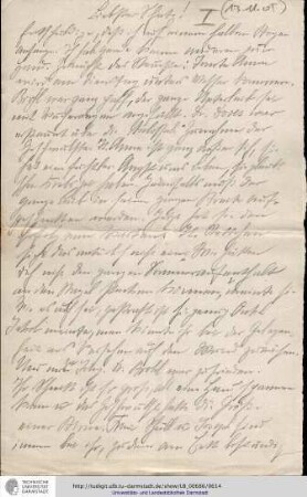 Brief vom 13.11.1905