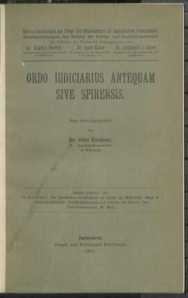 Ordo iudiciarius Antequam sive Spirensis