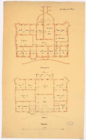 Herrenhaus, Rummelsburg-Turzig: Grundriss KG und EG 1:100
