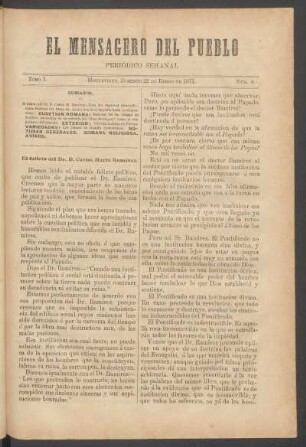 1871,1,4: tomo 1, núm. 4 (22 de enero de 1871)
