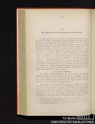 VII. Die chemische Zusammensetzung des Zuckerrohrs.