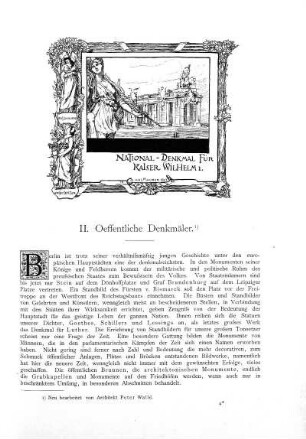 II. Oeffentliche Denkmäler