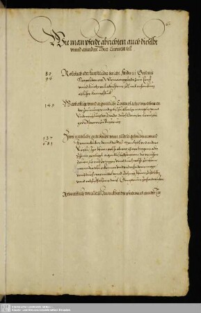Bl. 67 f. Wie man pferde abrichten ... soll