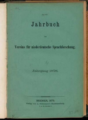 [4].1878: Jahrbuch des Vereins für Niederdeutsche Sprachforschung