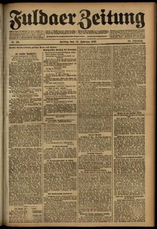Ausgabe vom Freitag, den 16. Februar 1917.